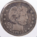 1894-O Barber Quarter, Very Good+ Circulated Coin, Store
