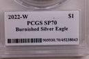 2022-W Burnished Silver Eagle, Premier Select, PCGS SP-70, Store Sale