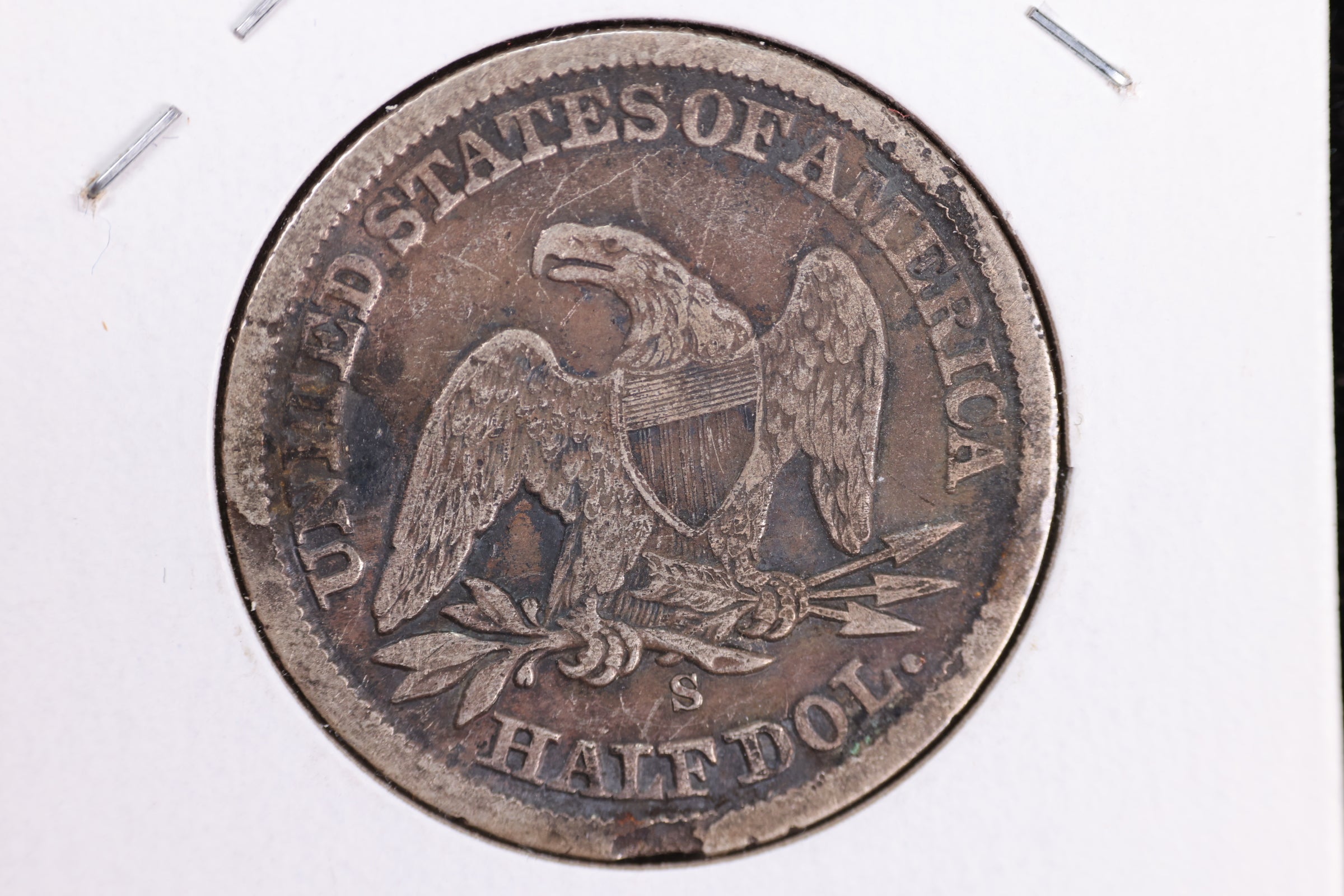 1862-S Liberty Seated Half Dollar, Fine Circulated Coin. Store #23080945