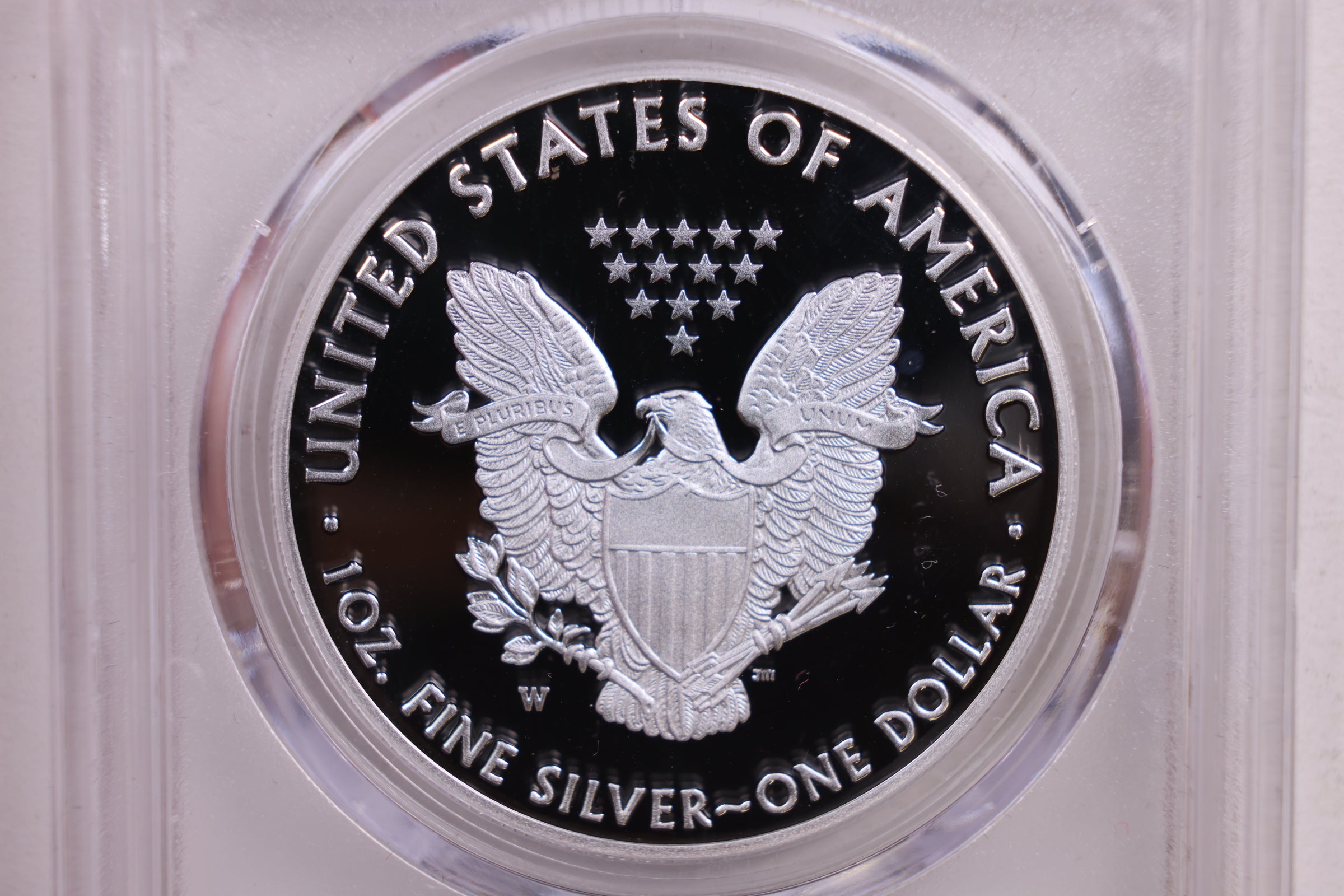 2018-W Silver Eagle, West Point Hoard Signed Label, PCGS PF-70, Store #AE0161