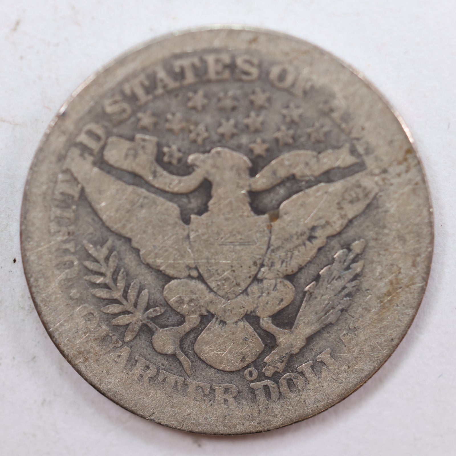 1894-O Barber Quarter, Poor Circulated Coin, Store #QR782