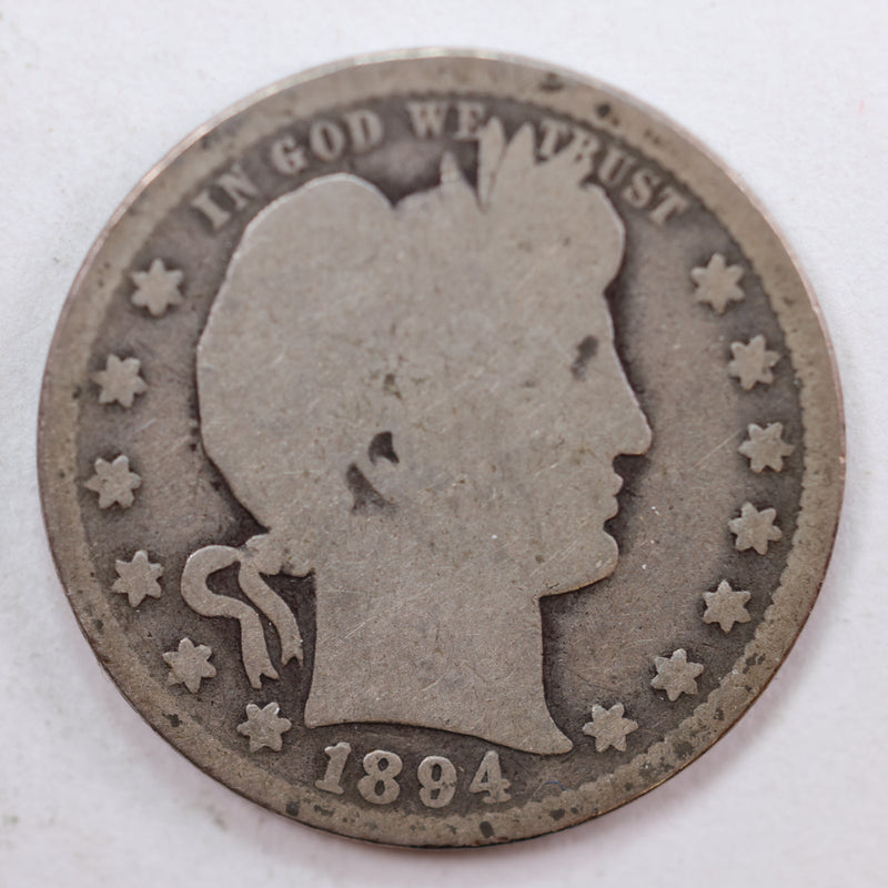 1894-O Barber Quarter, Good Circulated Coin, Store