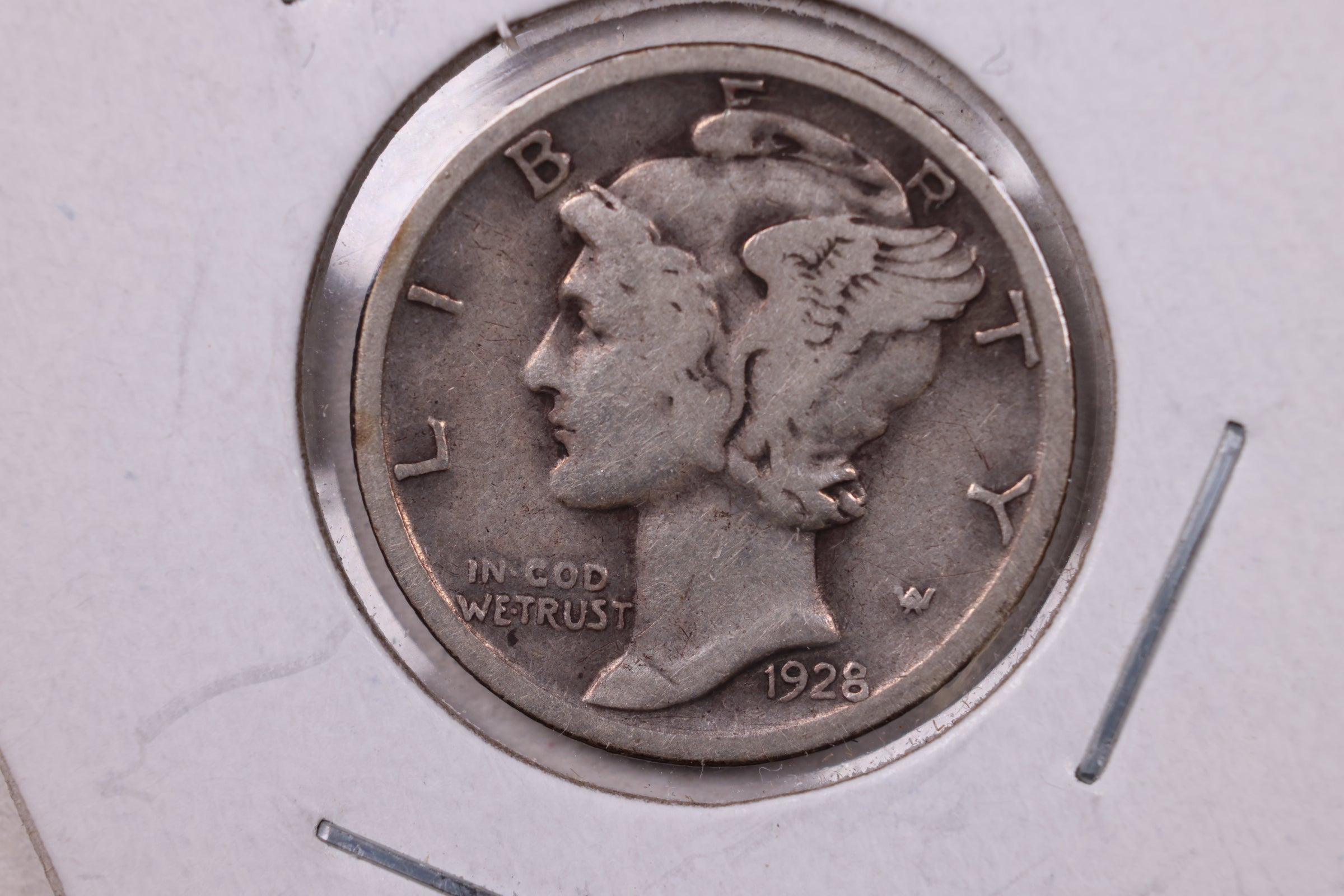 1928-S Mercury Silver Dime., Fine., Store  #19909
