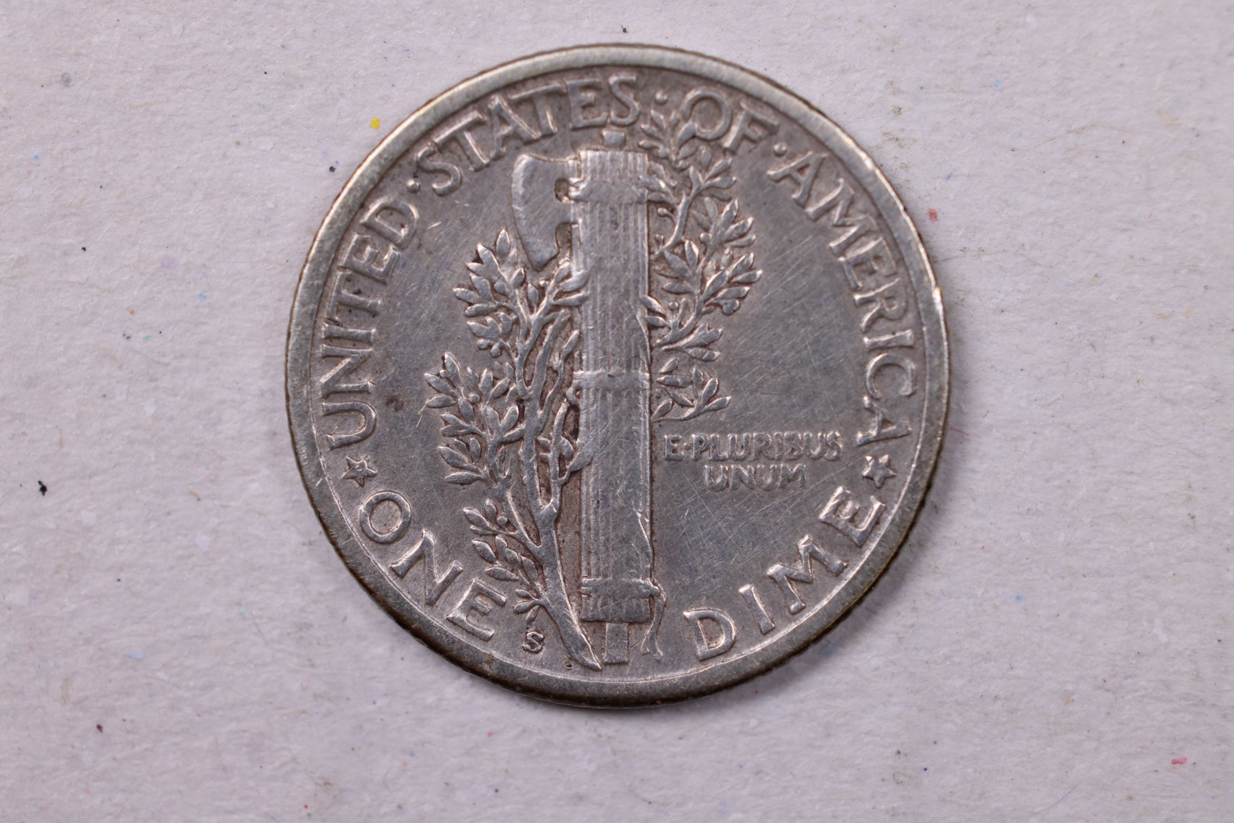 1928-S Mercury Silver Dime., Fine., Store  #19909
