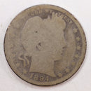1894-S Barber Quarter, Good Circulated Coin, Store