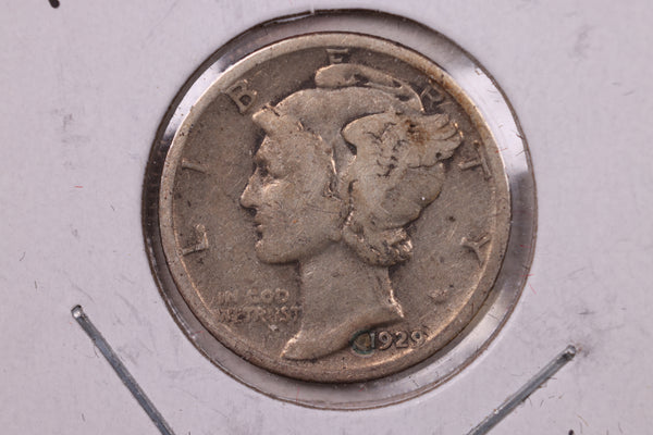 1929 Mercury Silver Dime., Very Fine., Store  #19911