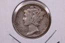 1929 Mercury Silver Dime., Very Fine., Store