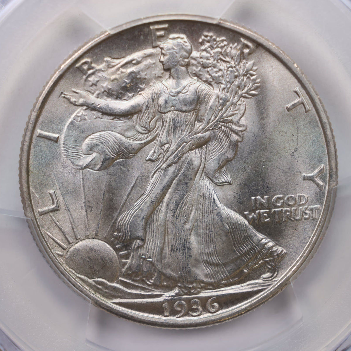1936-D Walking Liberty Silver Half Dollar, PCGS Graded MS-65, Uncirculated. #HR115.