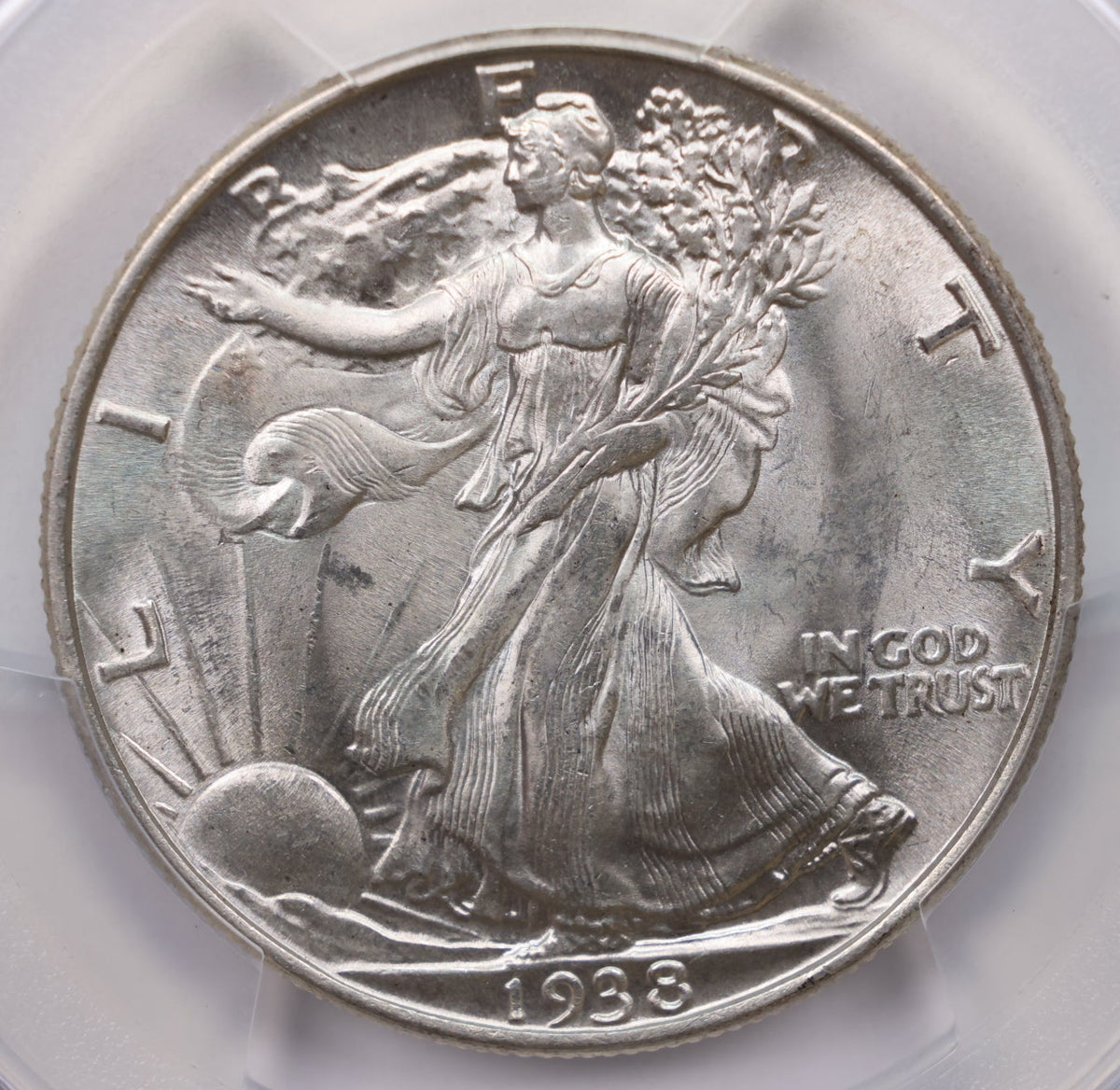 1938 Walking Liberty Silver Half Dollar, PCGS Graded MS-64, Uncirculated. #HR235.