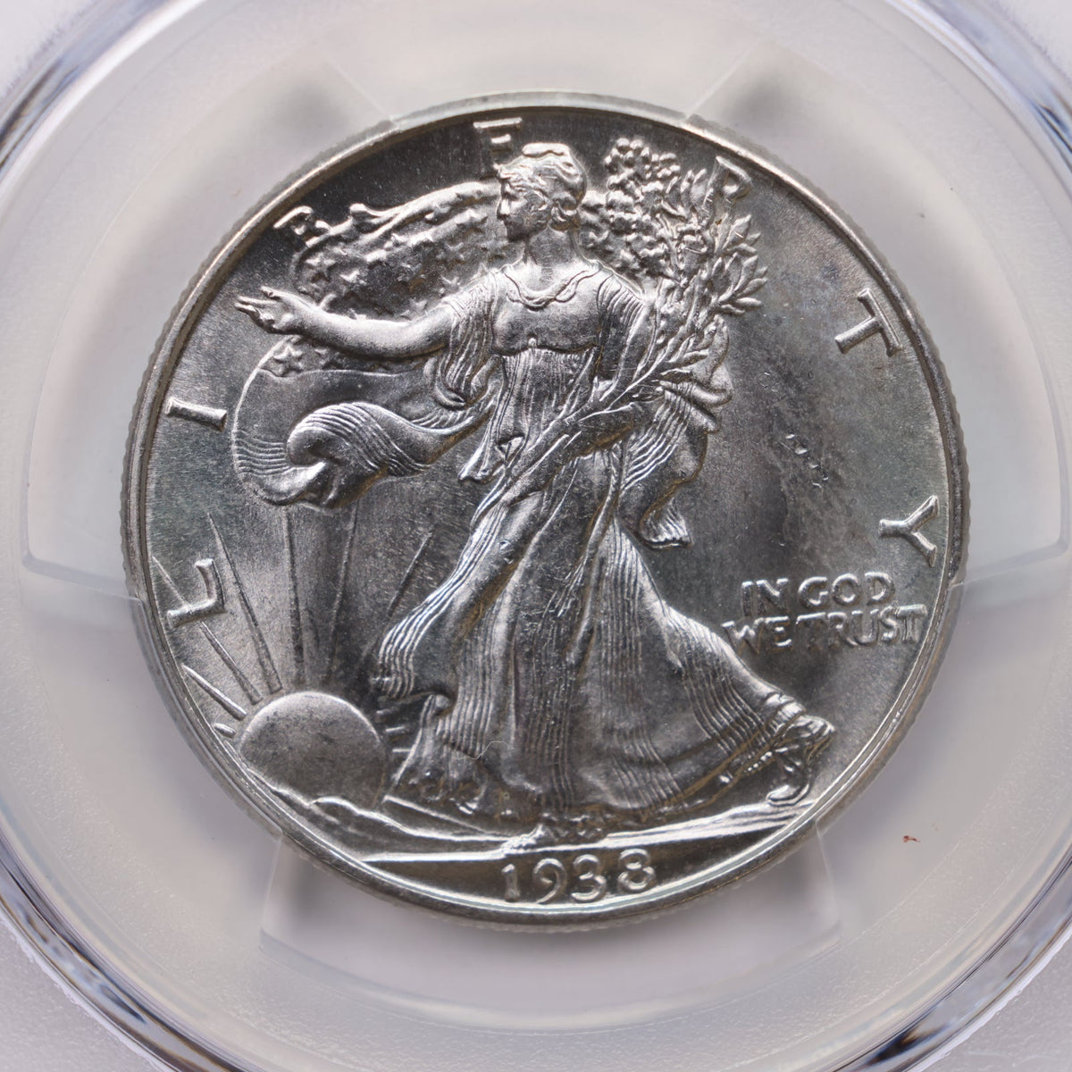 1938-D Walking Liberty Silver Half Dollar, PCGS Graded MS-64, Uncirculated. #HR236.