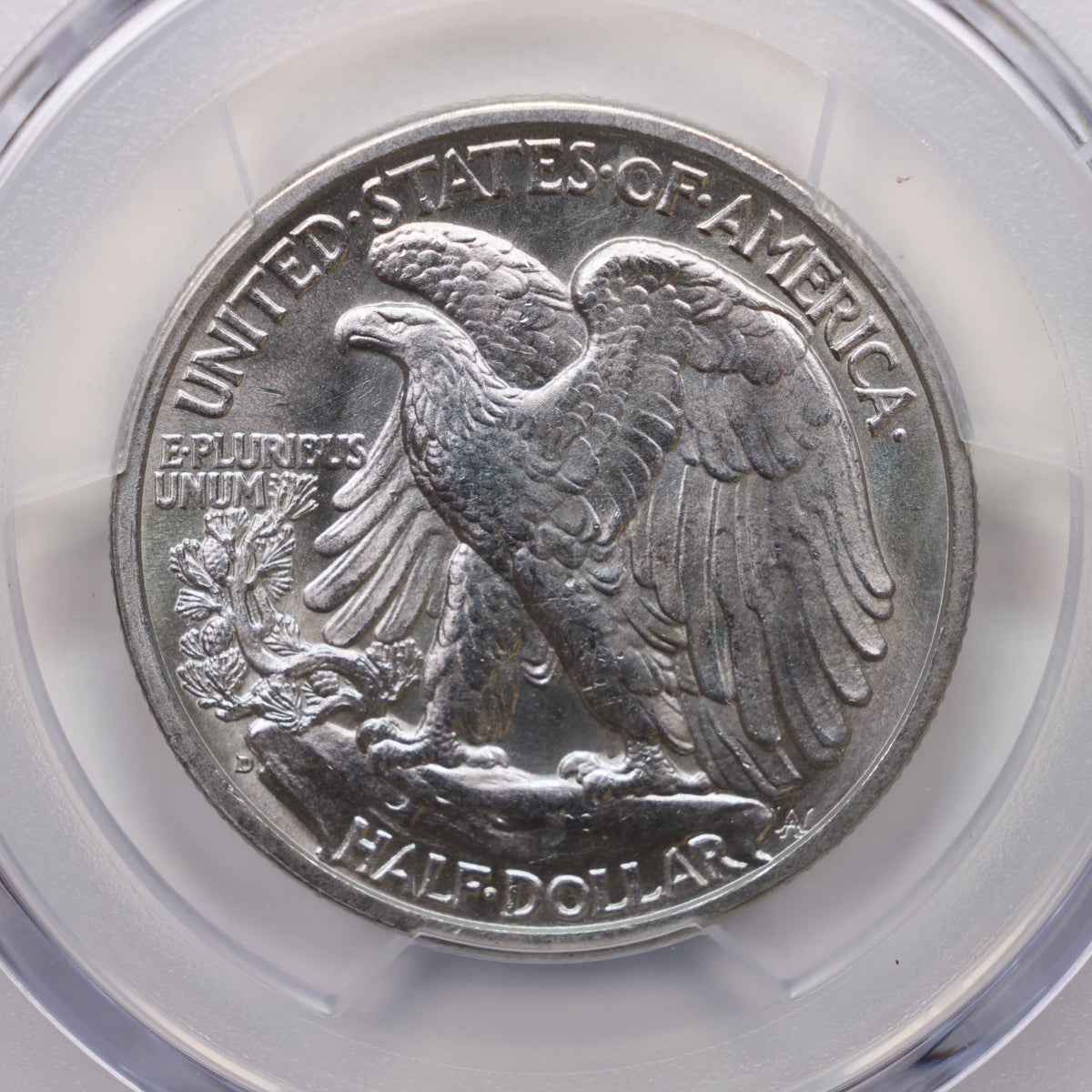 1938-D Walking Liberty Silver Half Dollar, PCGS Graded MS-64, Uncirculated. #HR236.