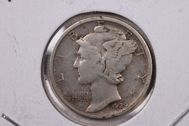 1929-D Mercury Silver Dime., A.U., Store