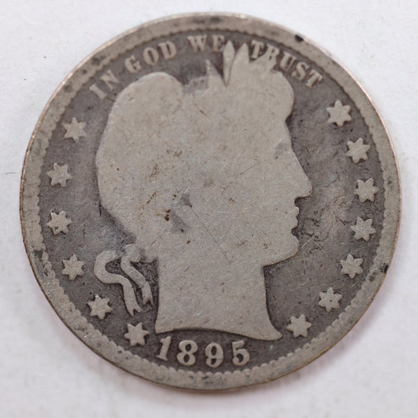 1895 Barber Quarter, About Good Circulated Coin, Store #QR822