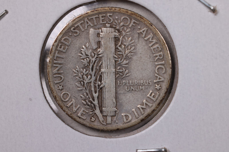 1929-D Mercury Silver Dime., A.U., Store