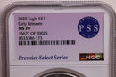 2025 American Silver Eagle., Premier Select NGC Graded MS-70, Store