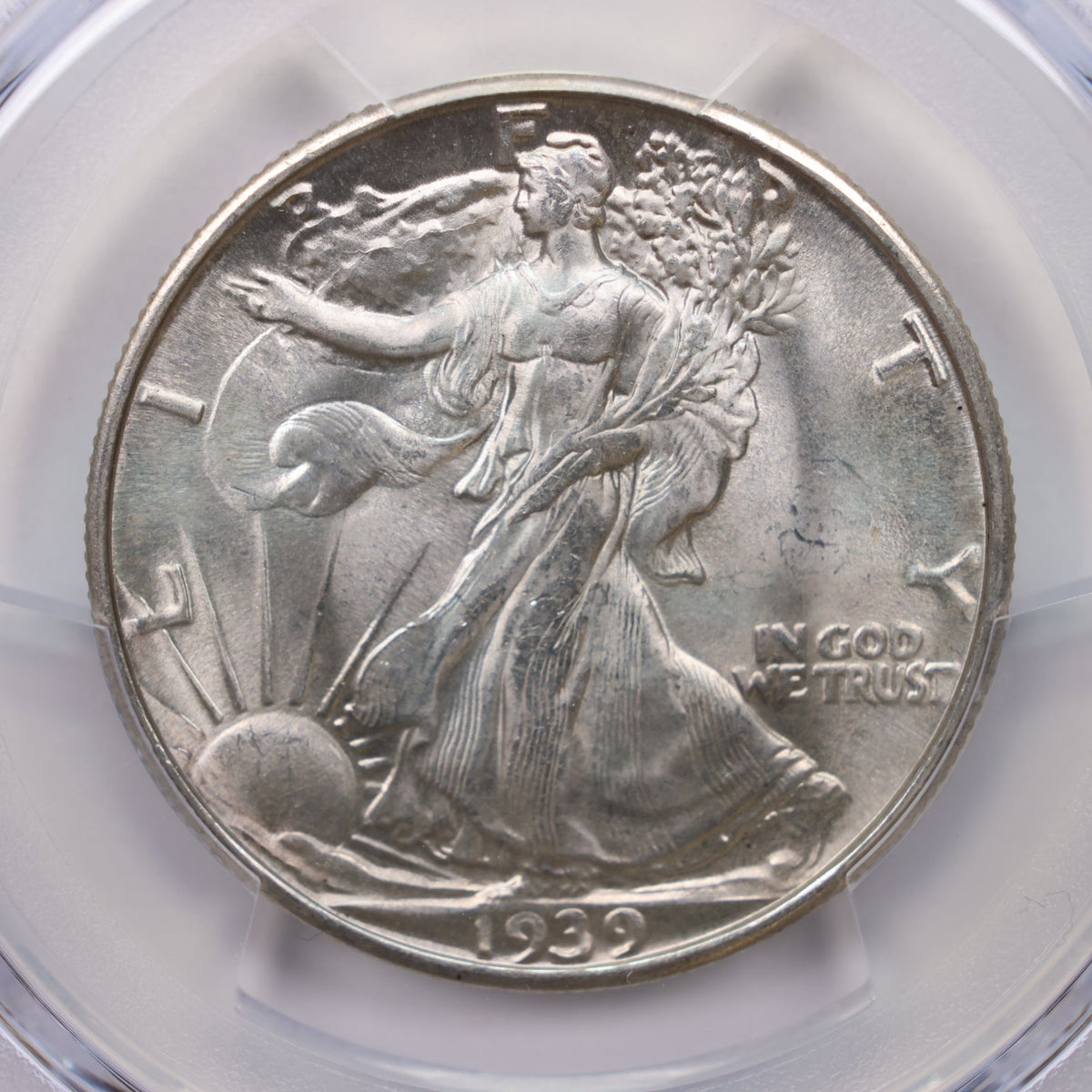1939-S Walking Liberty Silver Half Dollar, PCGS Graded MS-65, Uncirculated. #HR237.