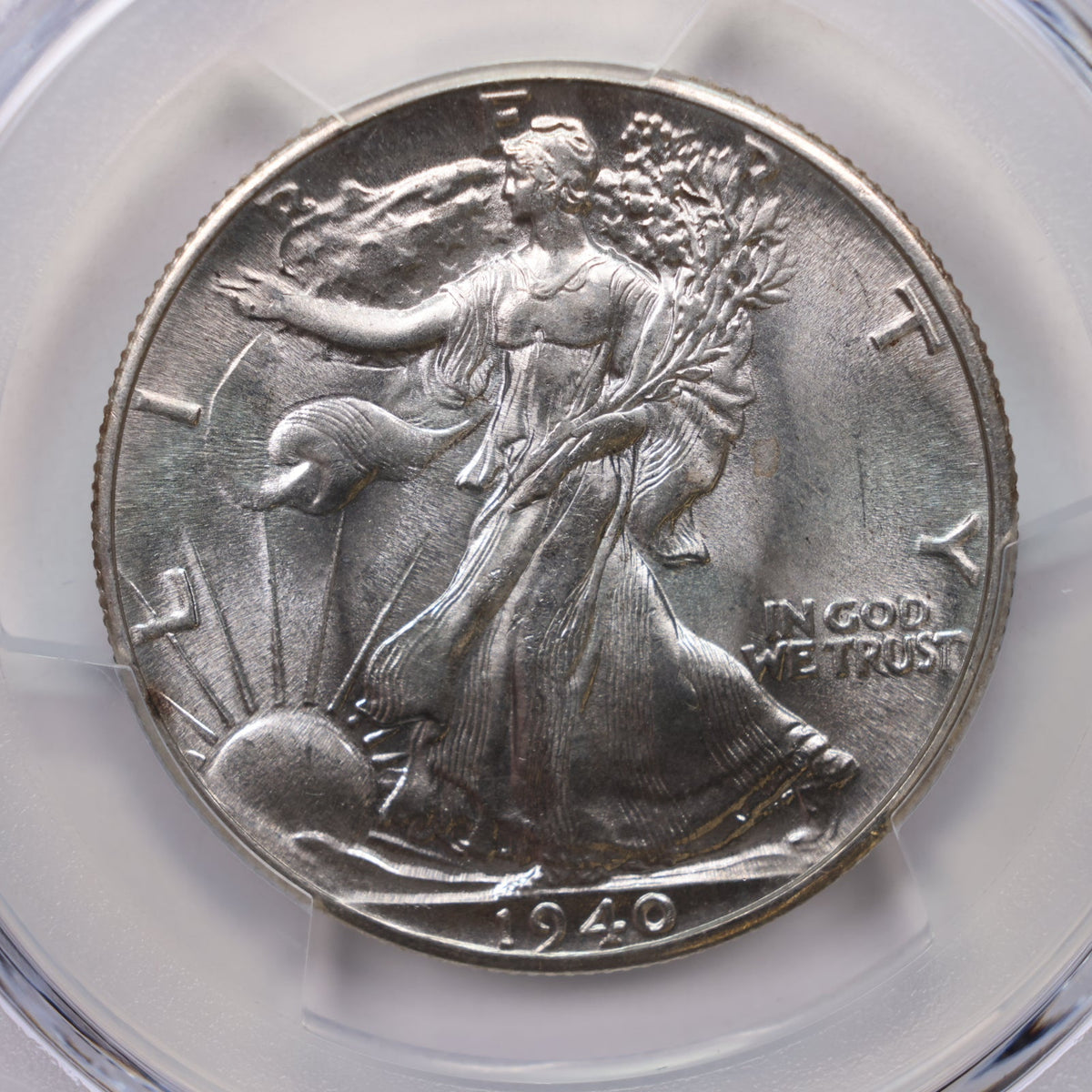 1940 Walking Liberty Silver Half Dollar, PCGS Graded MS-65, Uncirculated. #HR238.