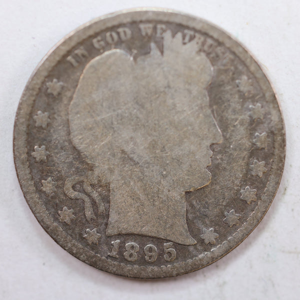 1895 Barber Quarter, Fair Circulated Coin, Store #QR826