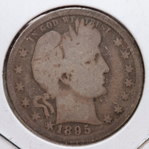 1895-O Barber Quarter, About Good Circulated Coin, Store #QR829