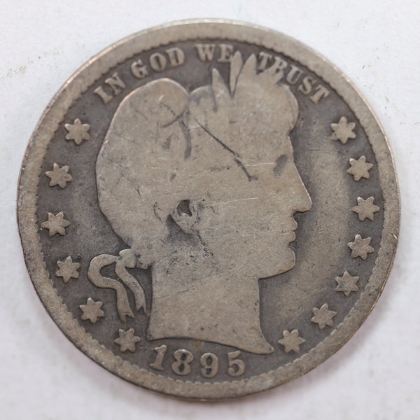 1895-O Barber Quarter, Good Circulated Coin, Store #QR830