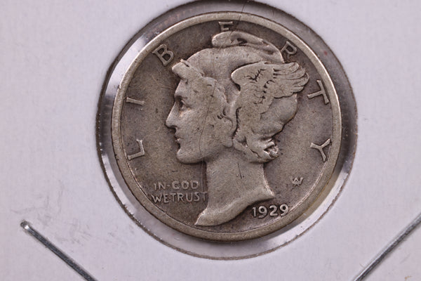1929-S Mercury Silver Dime., Fine., Store  #19918