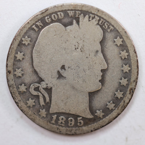 1895-O Barber Quarter, Good Circulated Coin, Store #QR831