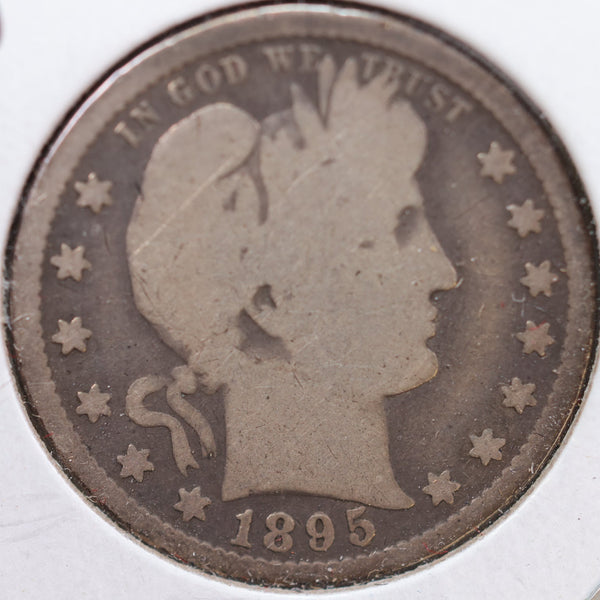 1895-S Barber Quarter, Good Circulated Coin, Store #QR832