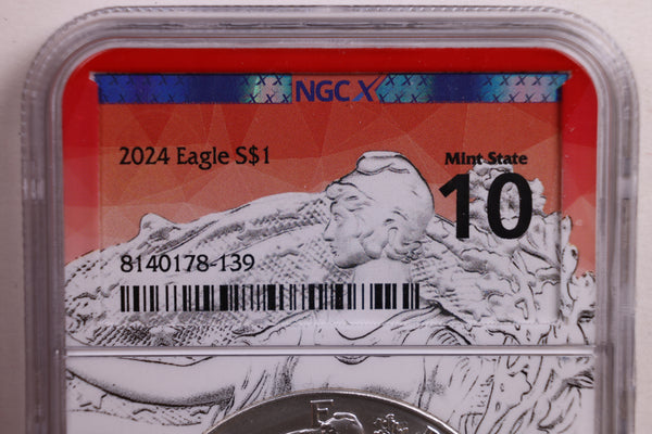 2024 American Silver Eagle, New Generation NGC MS-10, Store SALE #AE0175.
