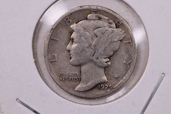 1929-S Mercury Silver Dime., Very Good., Store  #19919