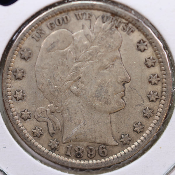 1896 Barber Quarter, Very Fine Circulated Coin, Store #QR834