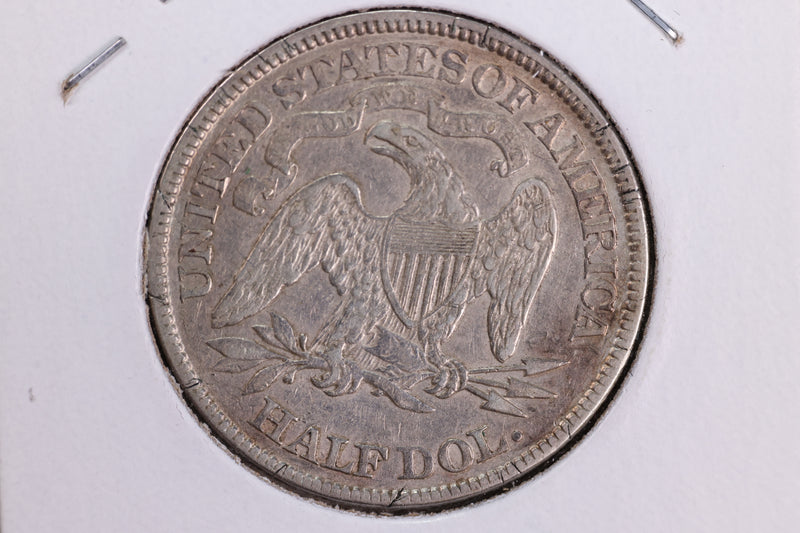 1869 Liberty Seated Half Dollar, Affordable Circulated Coin. Store Sale