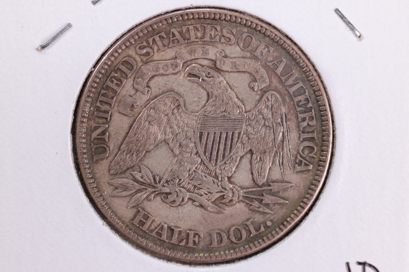 1869 Liberty Seated Half Dollar, Affordable Circulated Coin. Store Sale