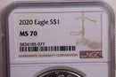 2020 American Silver Eagle, NGC CERTIFIED MS-70, Store SALE