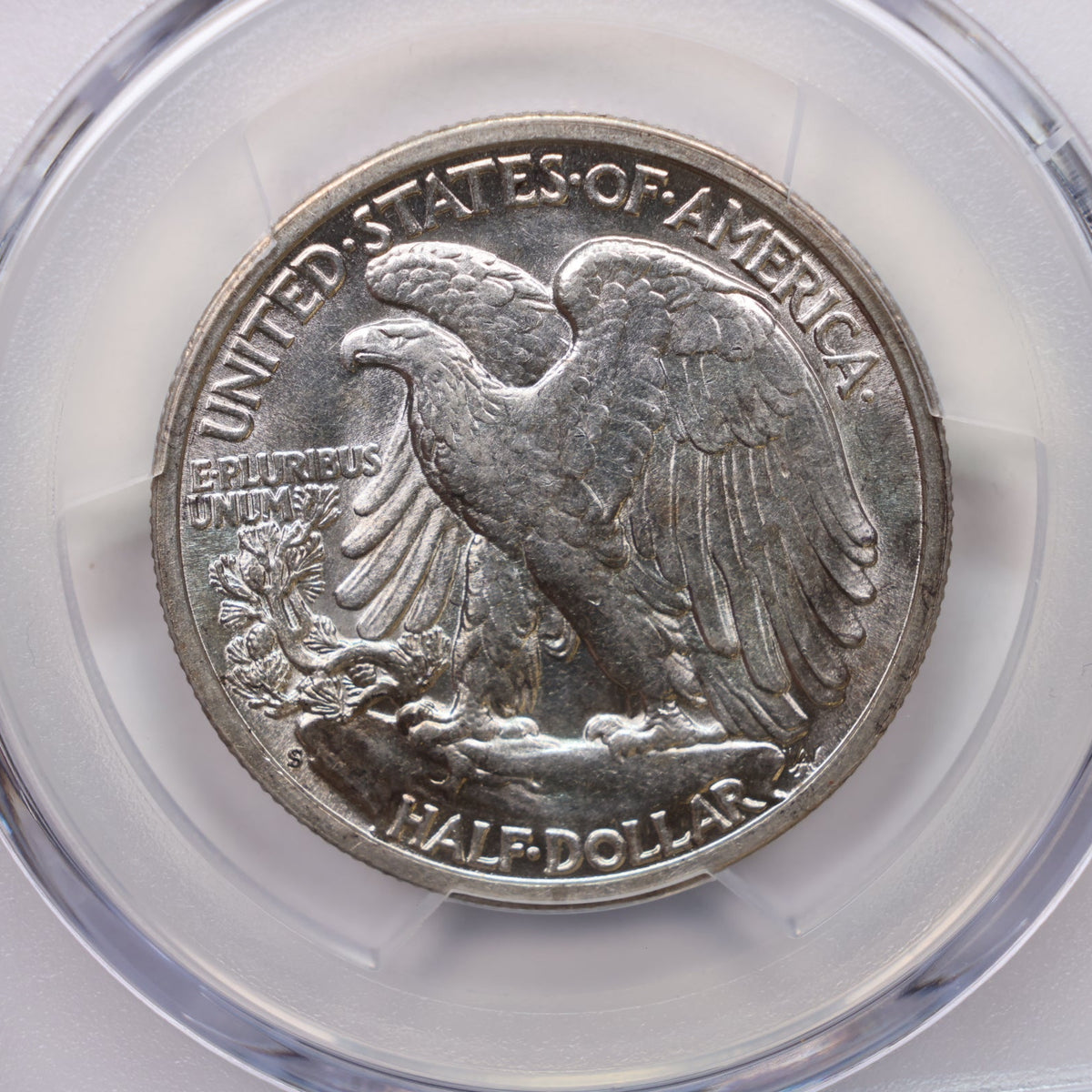 1942-S Walking Liberty Silver Half Dollar, PCGS Graded AU-58, Uncirculated. #HR251.