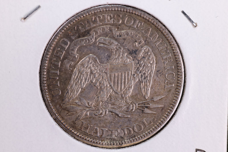 1869-S Liberty Seated Half Dollar, Affordable Circulated Coin. Store Sale