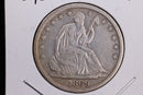 1869-S Liberty Seated Half Dollar, Affordable Circulated Coin. Store Sale