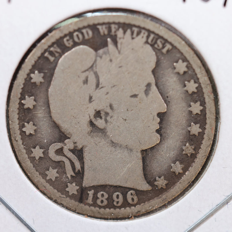 1896-O Barber Quarter, Good Circulated Coin, Store
