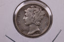 1930 Mercury Silver Dime., Very Fine., Store