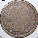 1897 Barber Quarter, Very Good+ Circulated Coin, Store