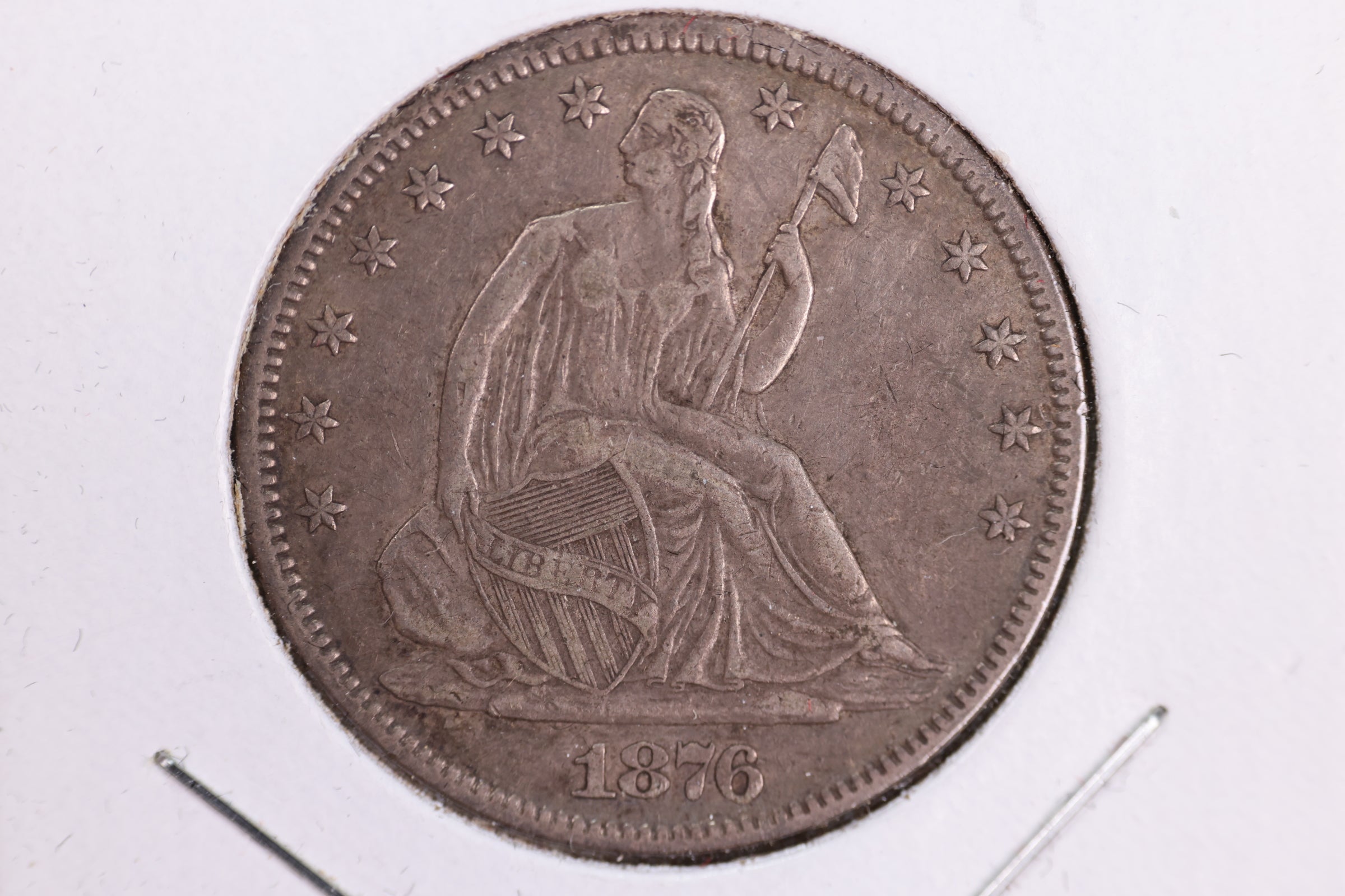 1876 Liberty Seated Half Dollar, Affordable Circulated Coin. Store Sale #23080966