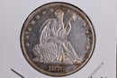 1876 Liberty Seated Half Dollar, Affordable Circulated Coin. Store Sale