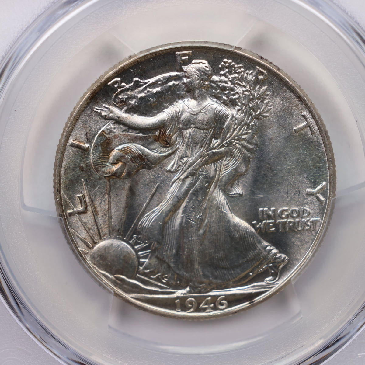 1946 Walking Liberty Silver Half Dollar, PCGS Graded MS-64, Uncirculated. #HR278.