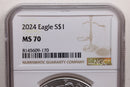 2024 American Silver Eagle, NGC CERTIFIED MS-70, Store SALE