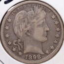 1898 Barber Quarter, Fine Circulated Coin, Store