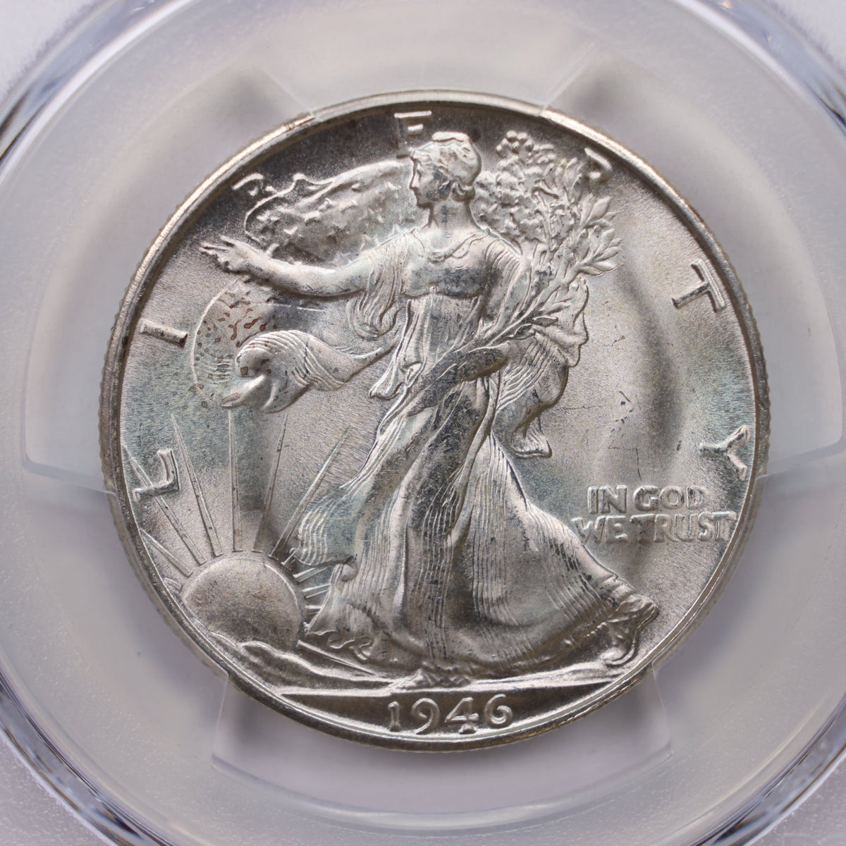 1946-S Walking Liberty Silver Half Dollar, PCGS Graded MS-66, Uncirculated. #HR303.
