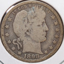 1898-O Barber Quarter, Very Good Circulated Coin, Store