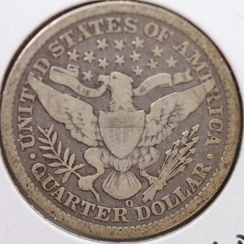 1898-O Barber Quarter, Very Good Circulated Coin, Store
