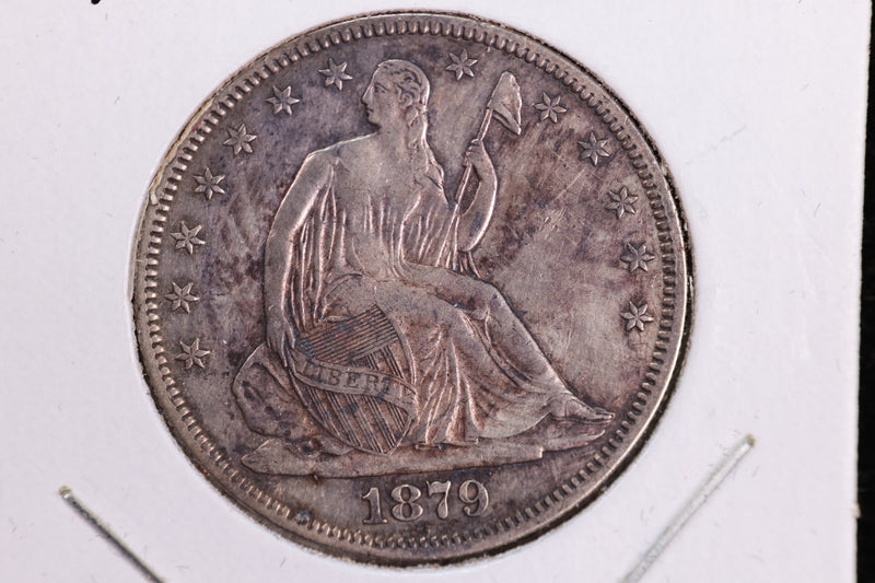 1879 Liberty Seated Half Dollar, Affordable Circulated Coin. Store Sale