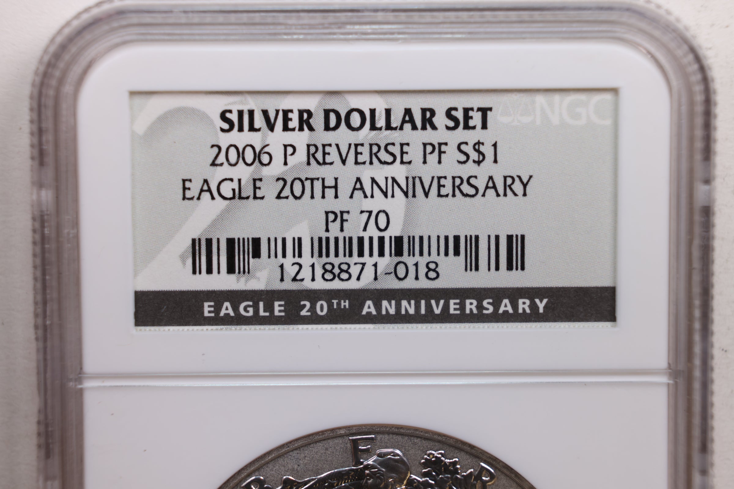 2006 Proof American Silver Eagle, NGC CERTIFIED Reverse PF-70, Store #AE0185
