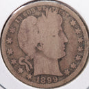 1899-S Barber Quarter, About Good Circulated Coin, Store